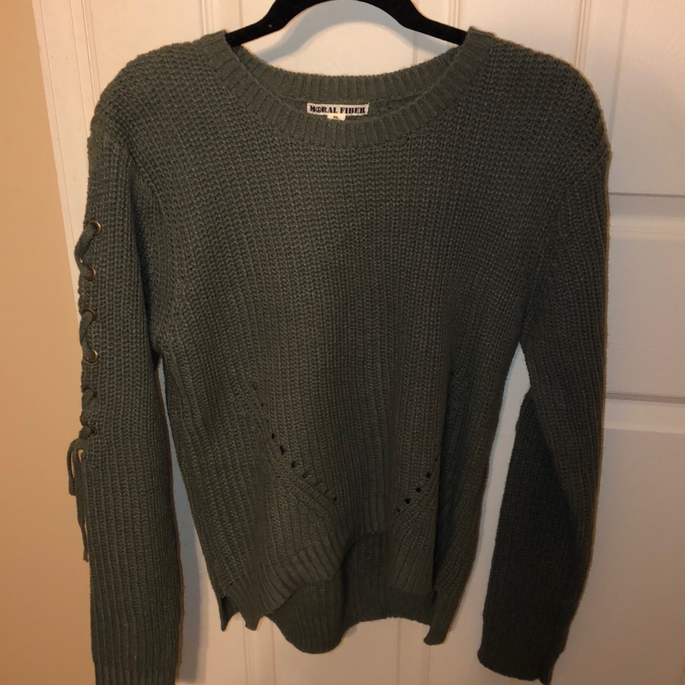 Army green sweater